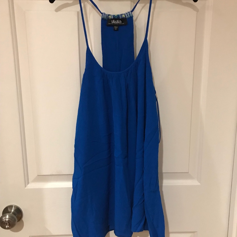 Cobalt blue racerback tunic